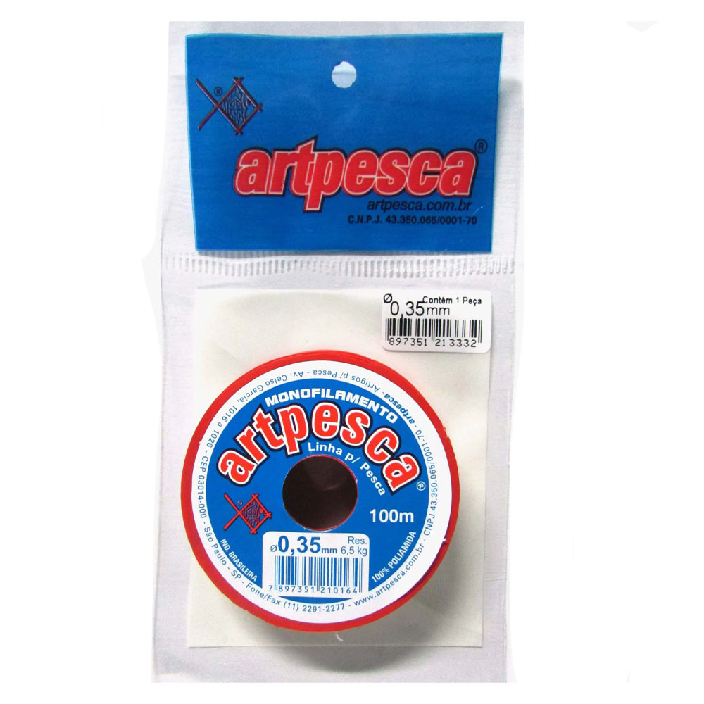 Foto 2 de Fio nylon pesca 0,35mm 1 unidade 100mt artpesca