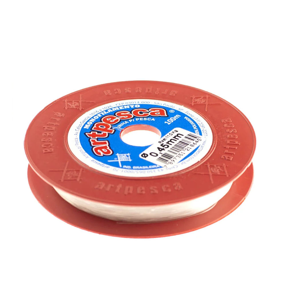 Foto 2 de Fio nylon pesca 0,45mm 1 unidade 100mt artpesca