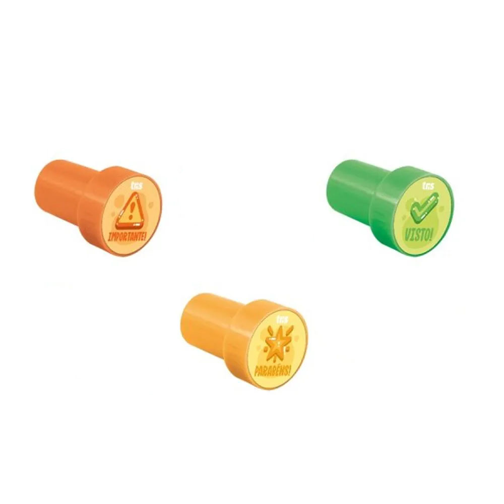 Foto 3 de Carimbo autotintado pedagógico 1und sortido tris