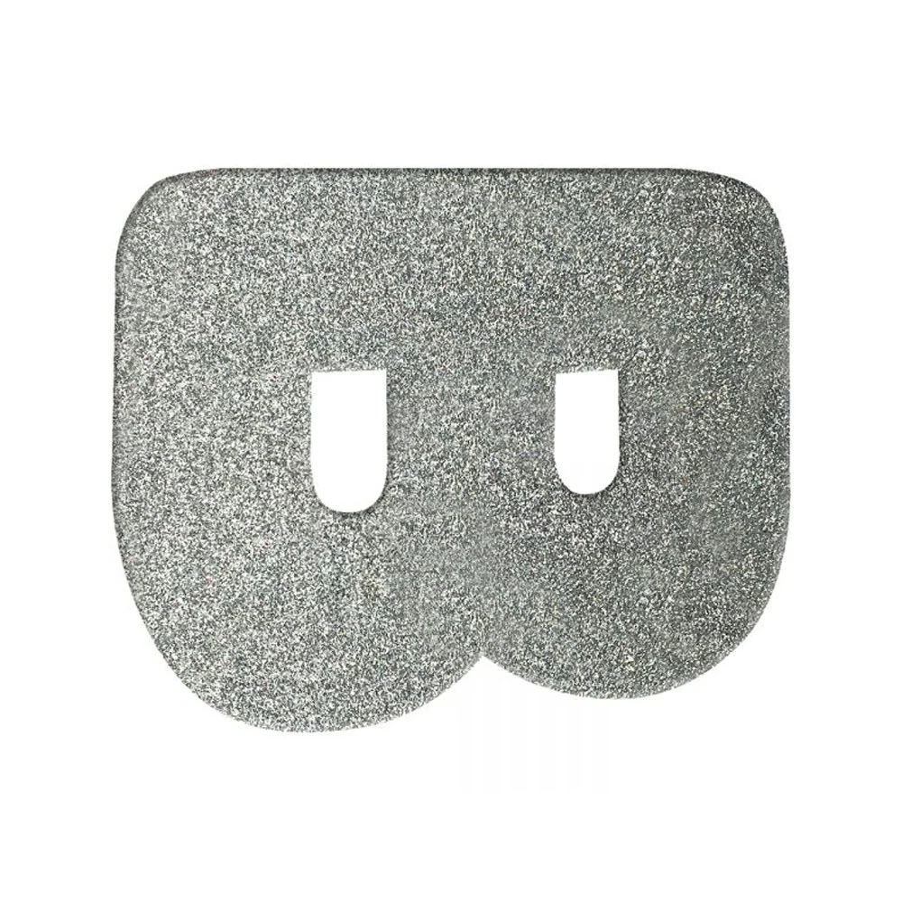 Foto 3 de Letra de e.v.a 12,5cm com glitter prata b unitário make+
