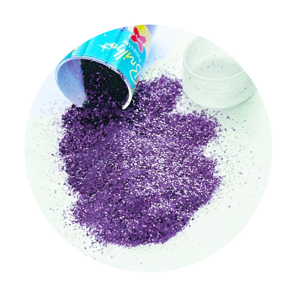 Foto 3 de Glitter pote brilho poliéster 3g violeta make+