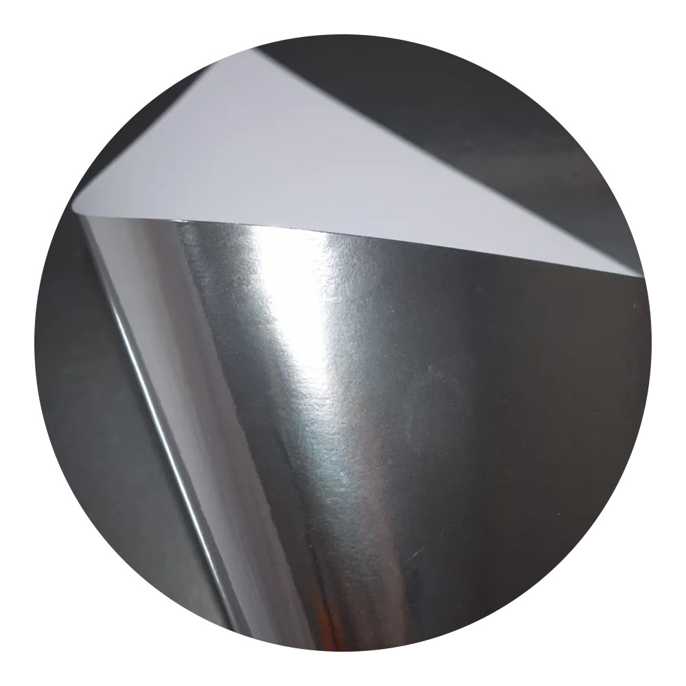 Foto 2 de Papel cartolina laminado 20 unidades prata cromus