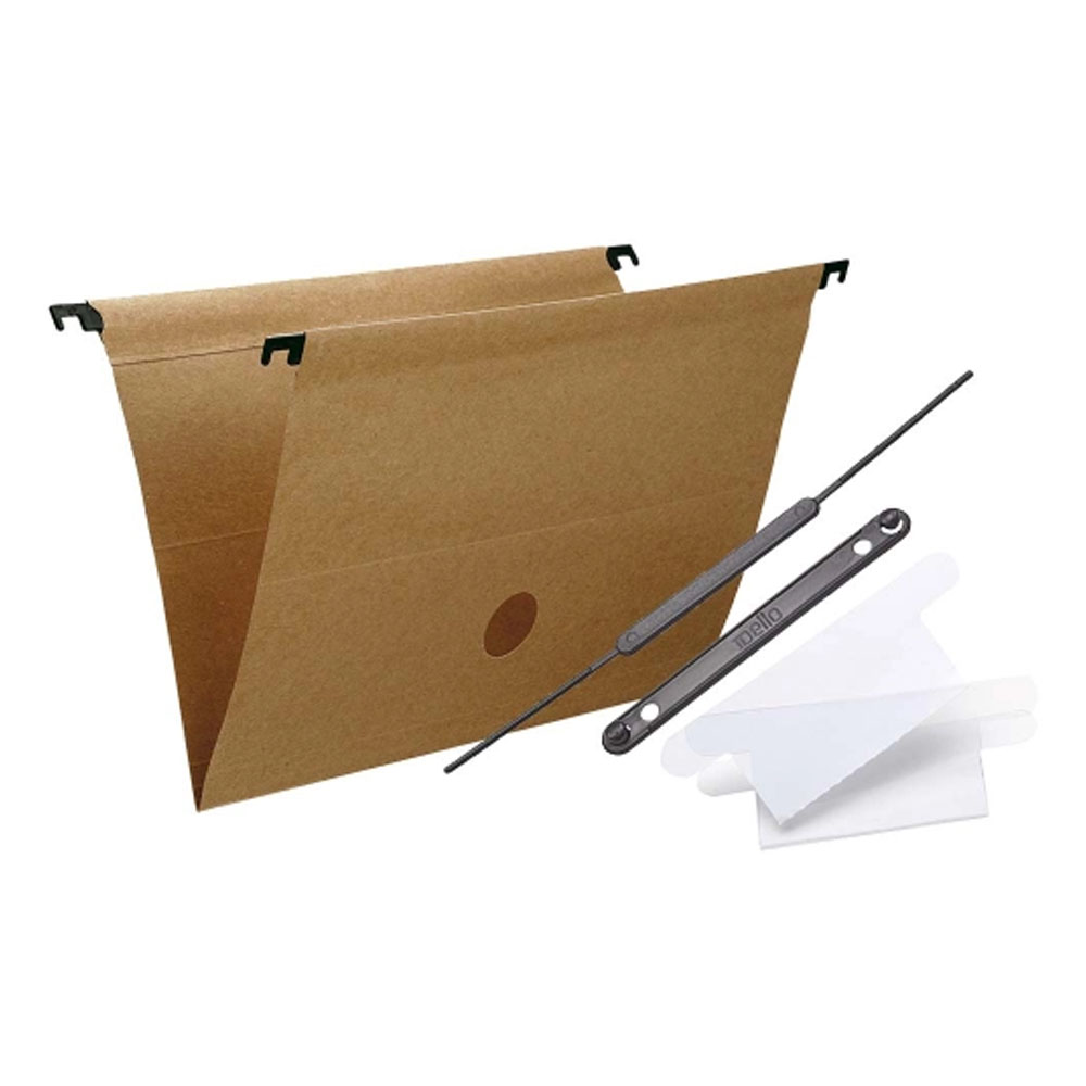 Foto 2 de Pasta suspensa kraft com visor com grampo 50 unidades