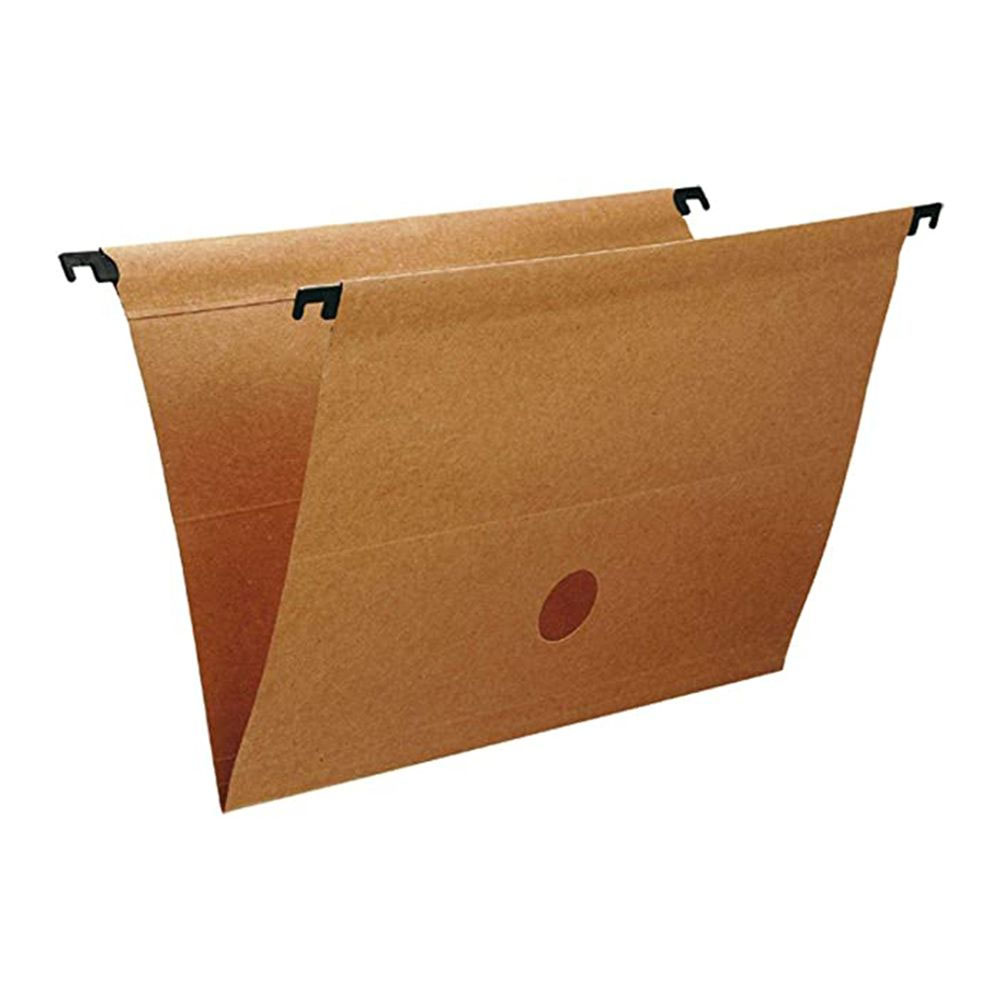 Foto 3 de Pasta suspensa kraft com visor com grampo 50 unidades