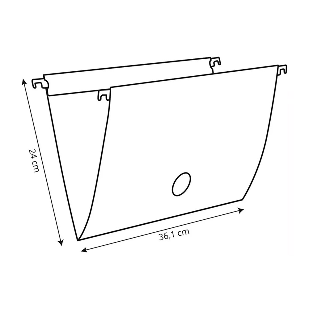 Foto 3 de Kit pasta suspensa haste plástica com 25 unidades dellokraft