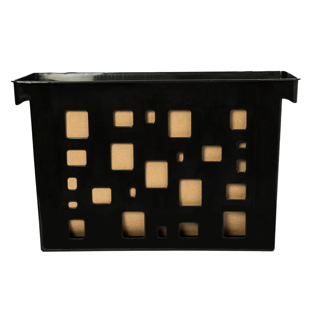 Foto 2 de Caixa arquivo c/ 6 pastas suspensas empilhável preto