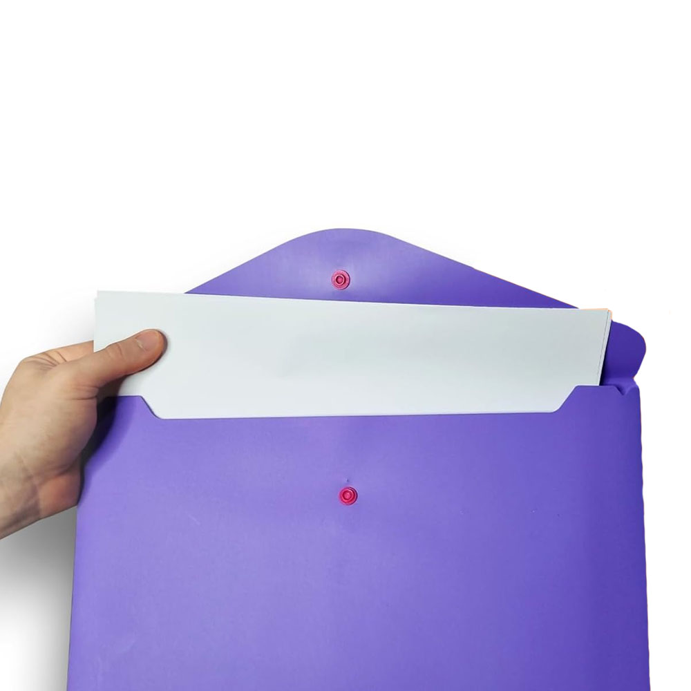 Foto 2 de Malote com botão a4 full color roxo dello