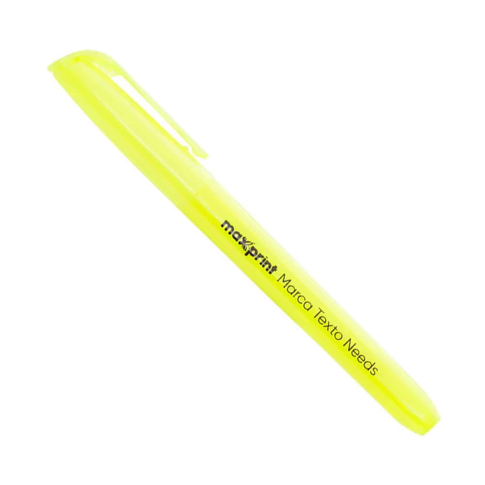 Foto 2 de Kit 12 canetas marca texto needs amarela 4,0mm maxprint