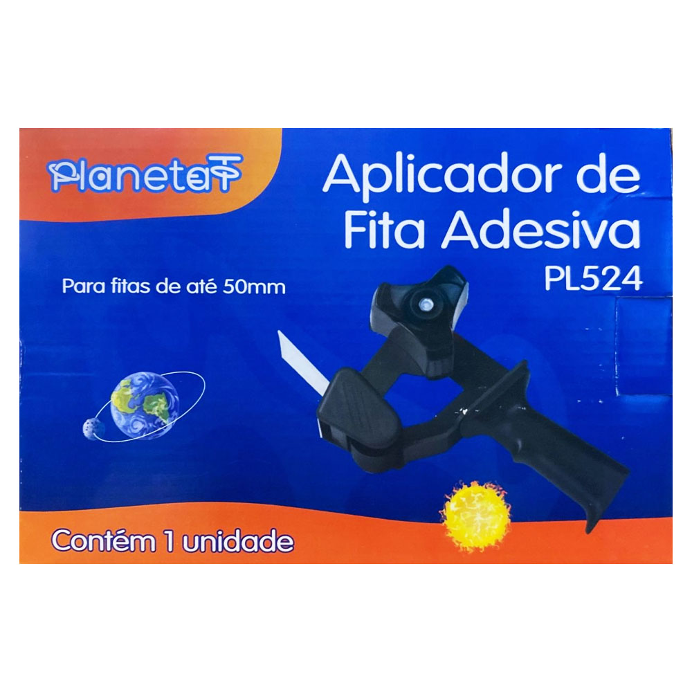 Foto 3 de Suporte aplicador de fita adesiva pl524 preto planeta t vmp