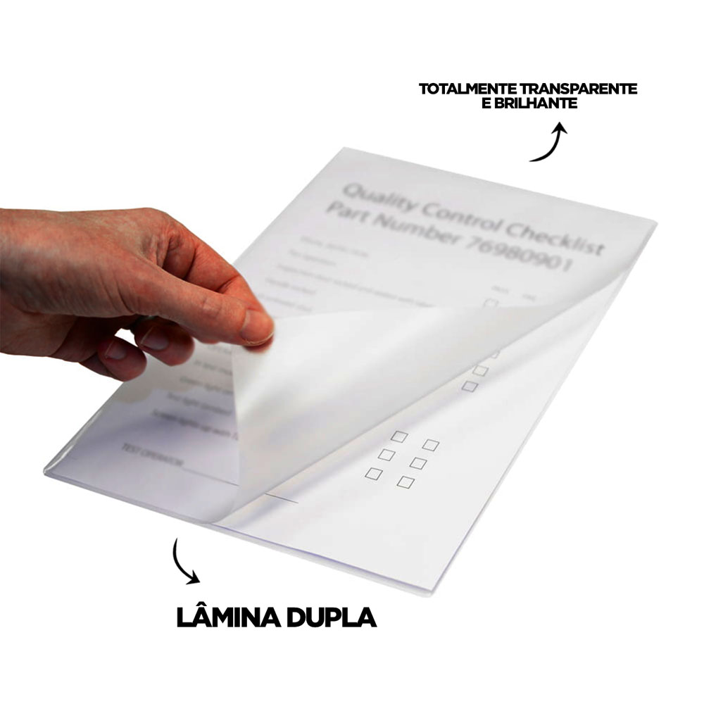 Foto 2 de Plástico p/ plastificação a4 125 micras 1pct c/100un mares