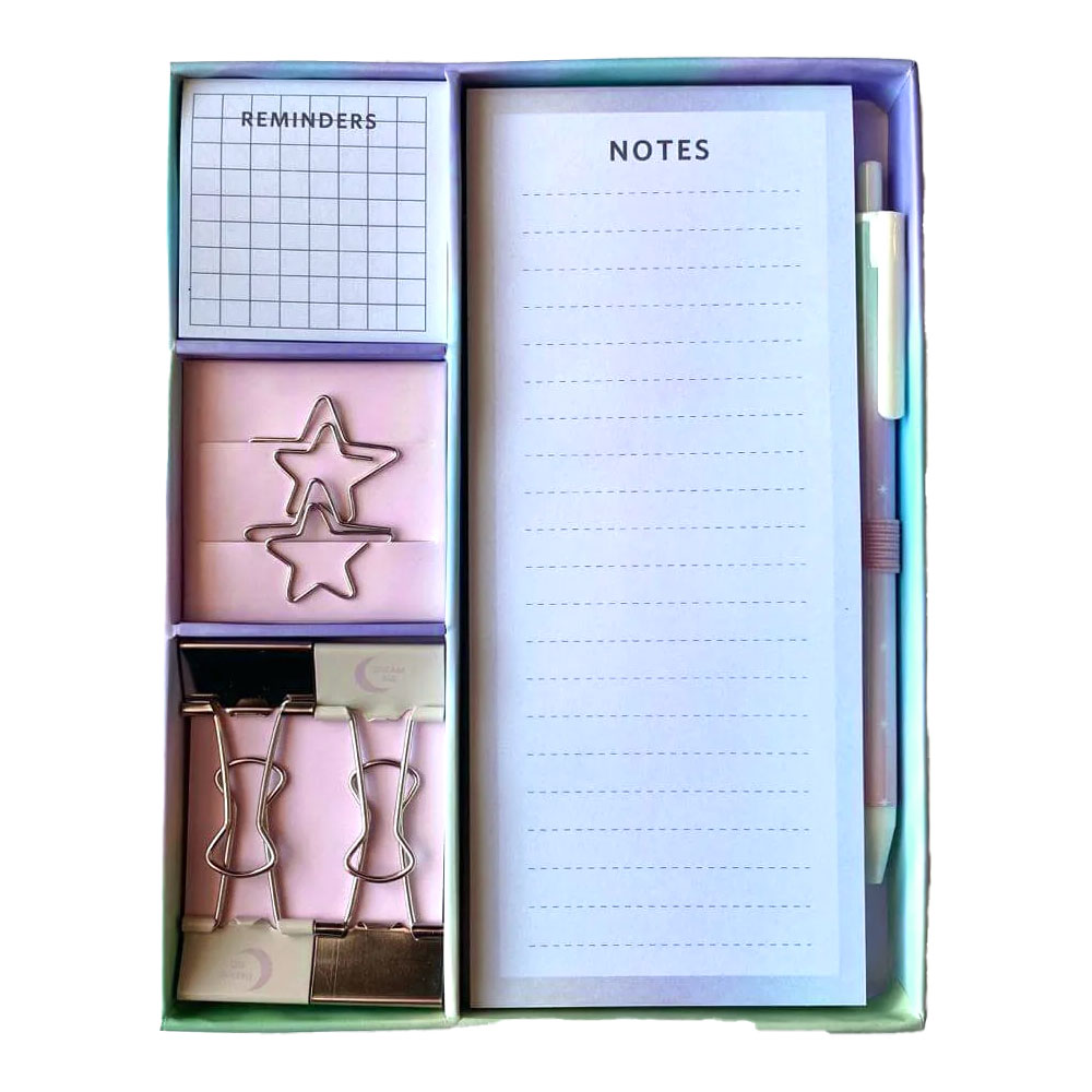 Foto 3 de Kit papelaria plast cover moonlight 9 peças