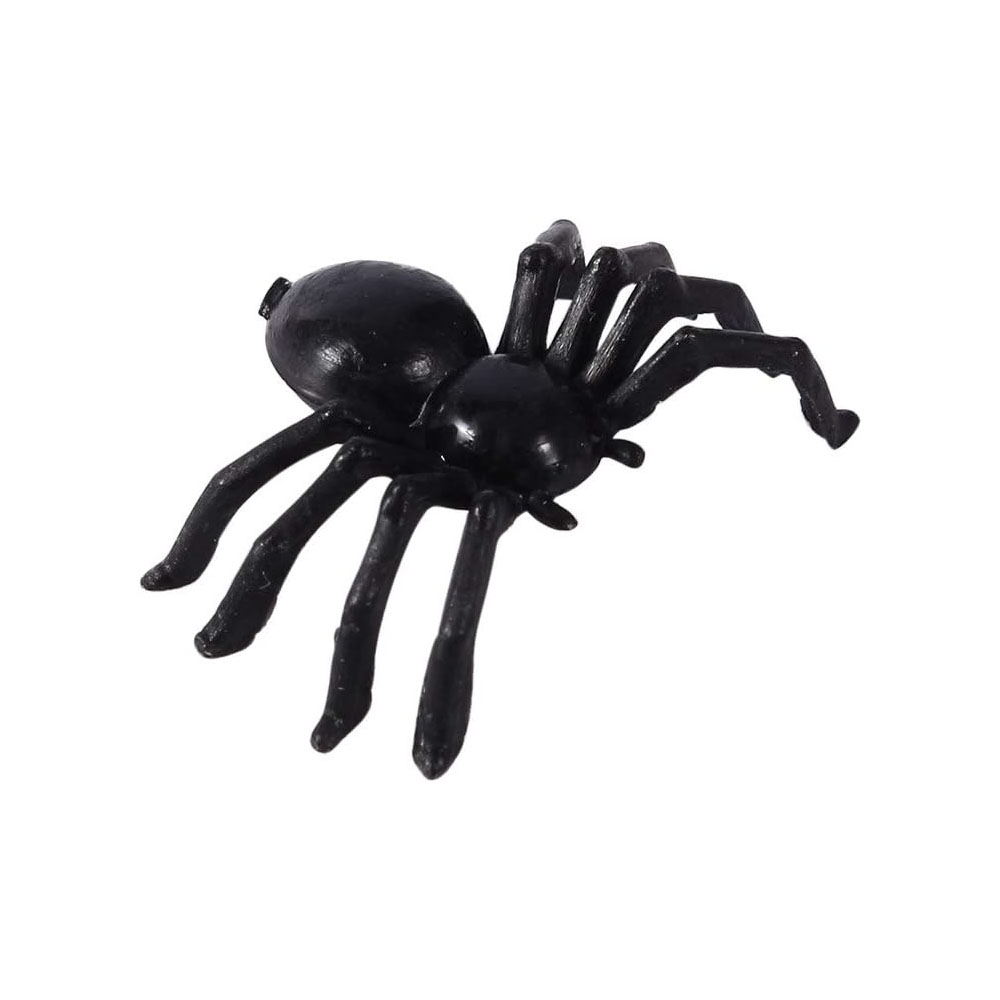 Foto 2 de Mini aranhas pretas de plástico pacote com 10 unidades