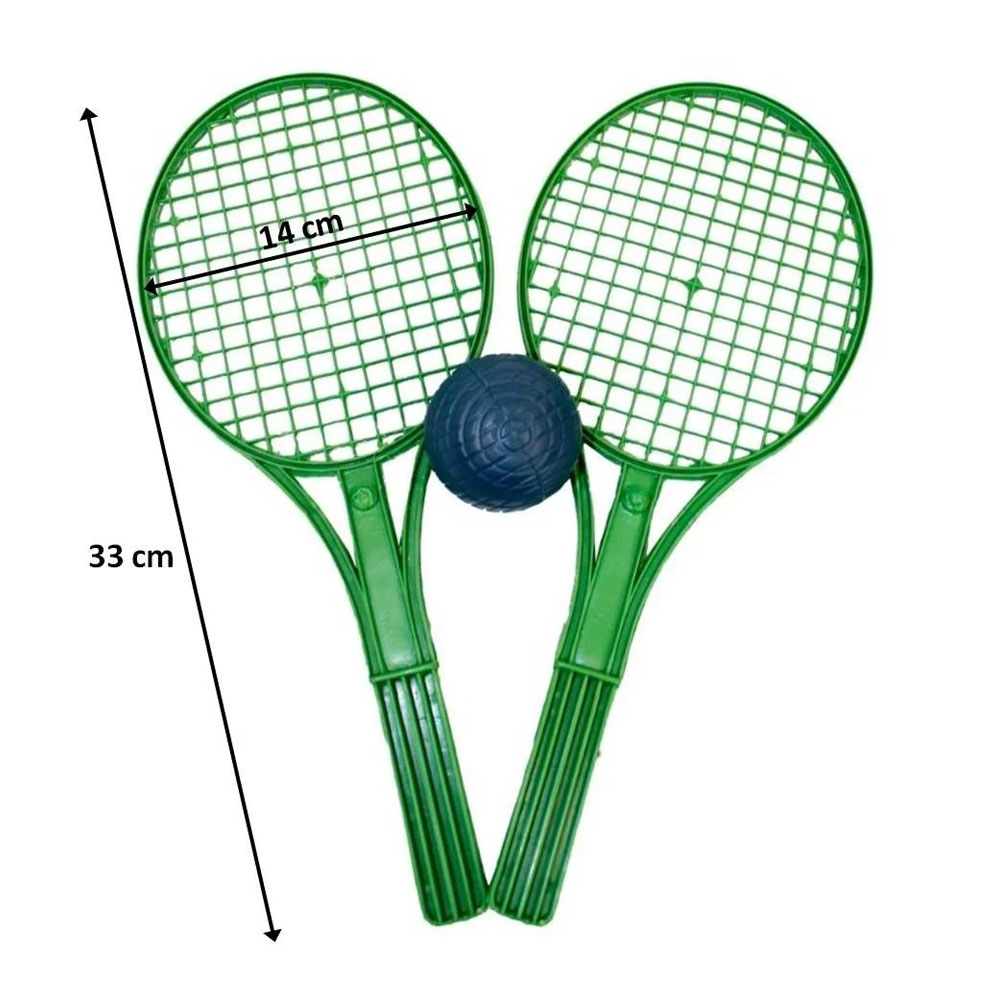 Foto 2 de Raquete plástica brinquedo 2 raquetes c/ bolinha cor sortida