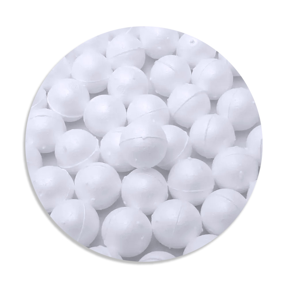 Foto 2 de Bolinha de isopor 2cm pacote com 100 unidades styroform