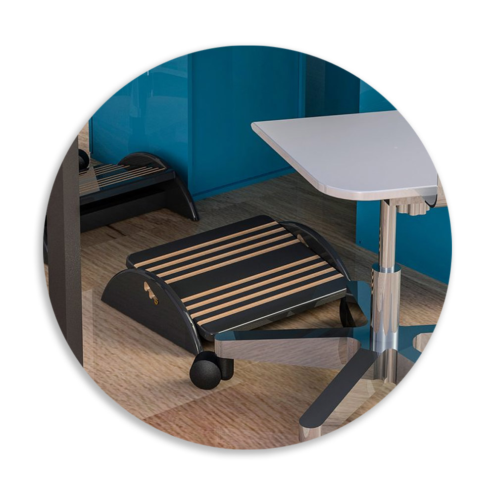 Foto 2 de Apoio para os pés econômico mdf black piano regulável stalo