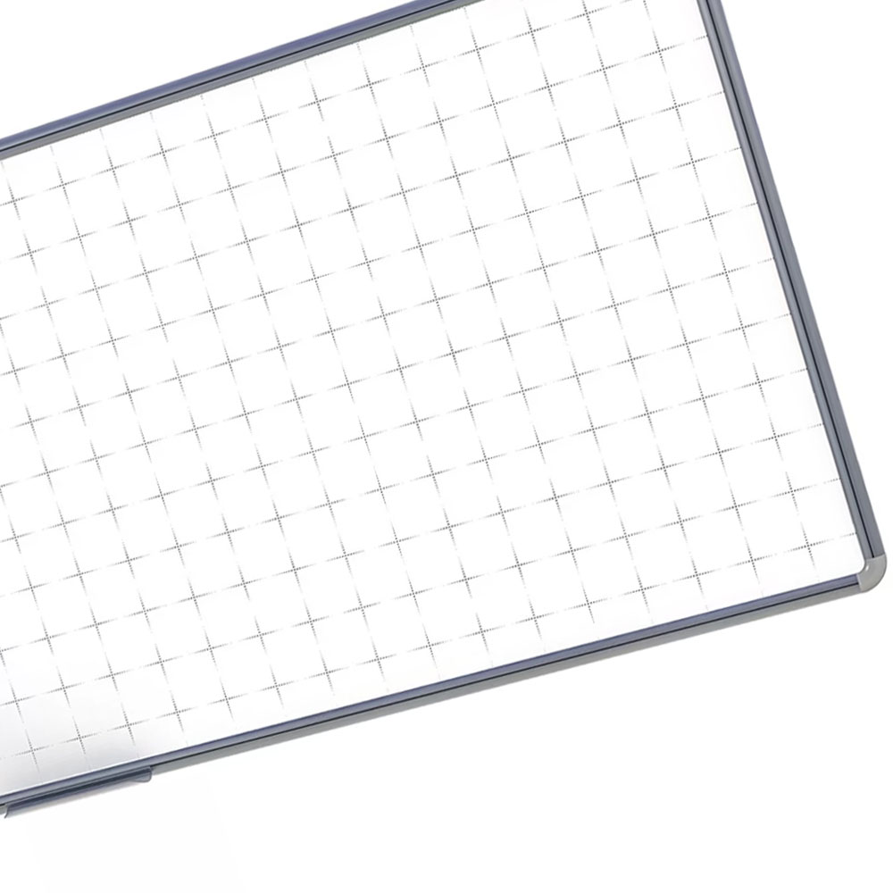 Foto 3 de Quadro branco lousa quadriculado mdf 90x60cm aluminio stalo