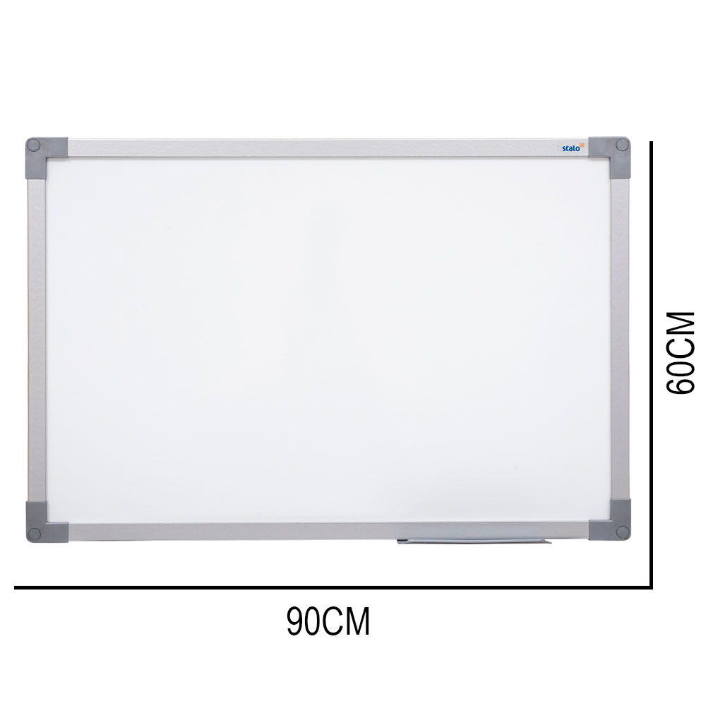 Foto 2 de Quadro branco lousa mdf 90x60cm uv alumínio soft stalo