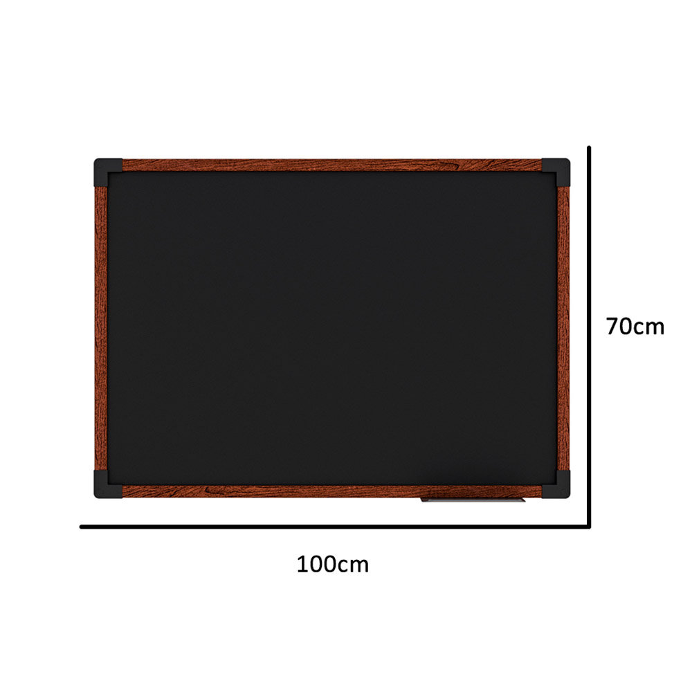 Foto 2 de Quadro preto para giz 100x70cm uv mogno soft mdf stalo