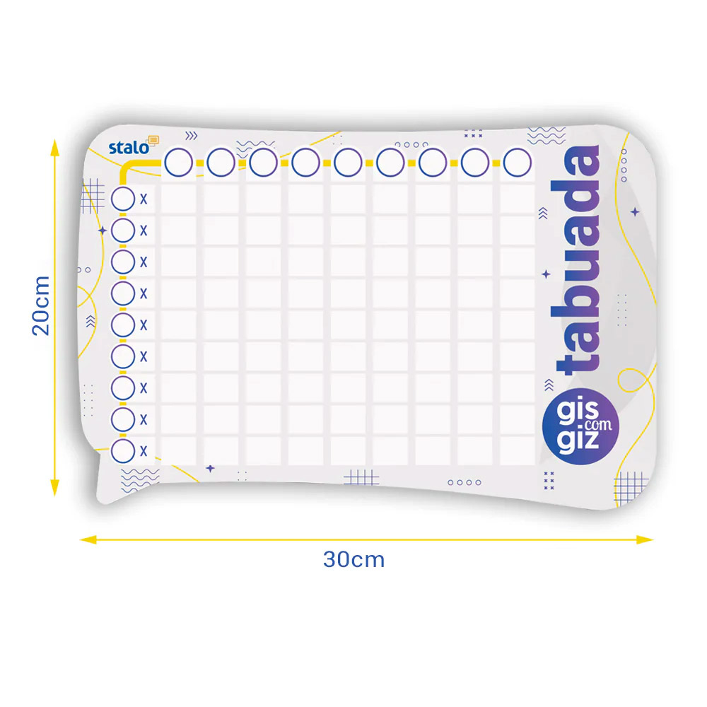 Foto 2 de Quadro tabuada 20x30cm gis com giz stalo