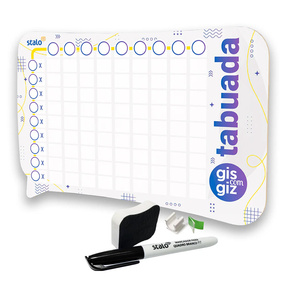Foto 3 de Quadro tabuada 20x30cm gis com giz stalo