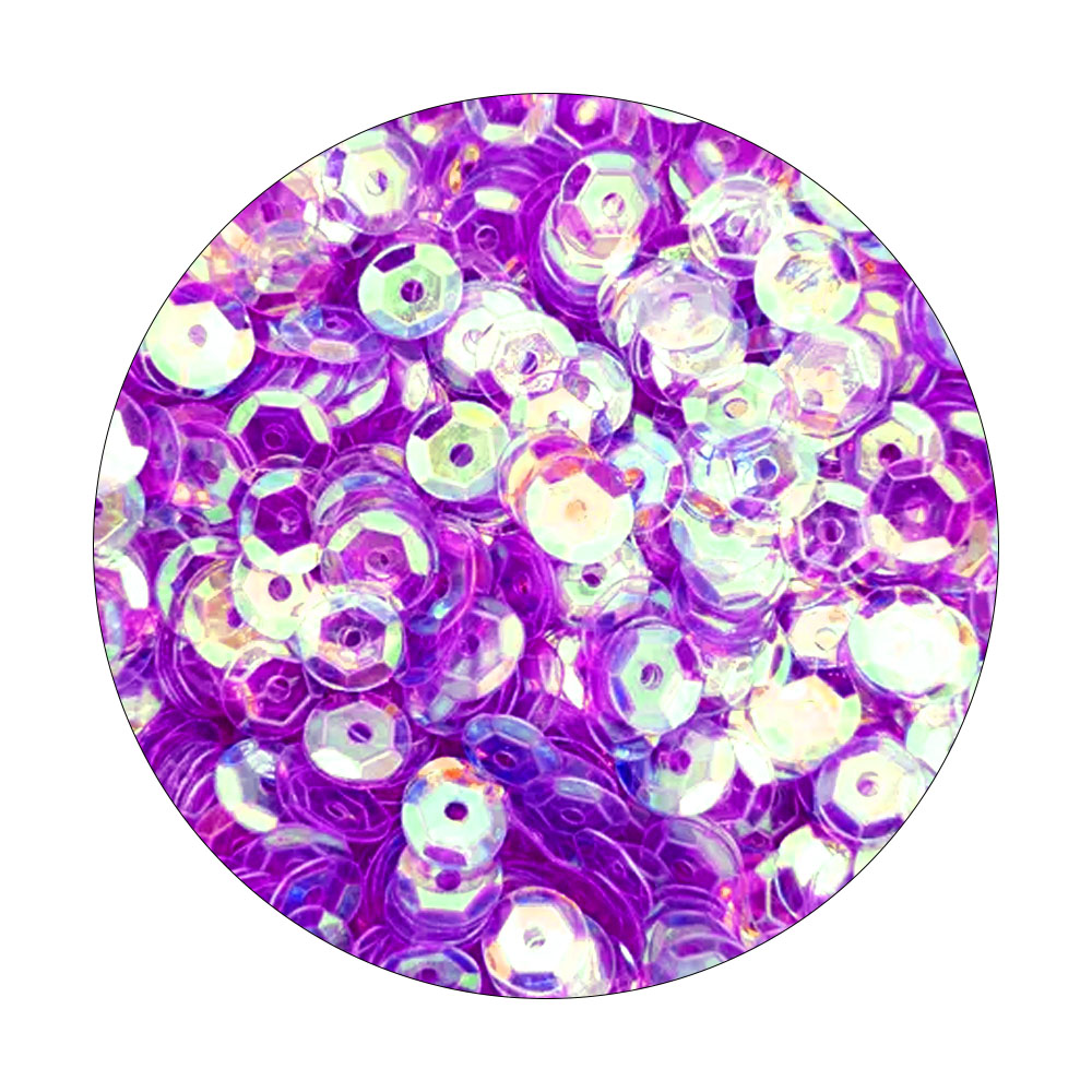 Foto 3 de Lantejoula holográfica 8mm iris roxo 1000 unidades iantecor