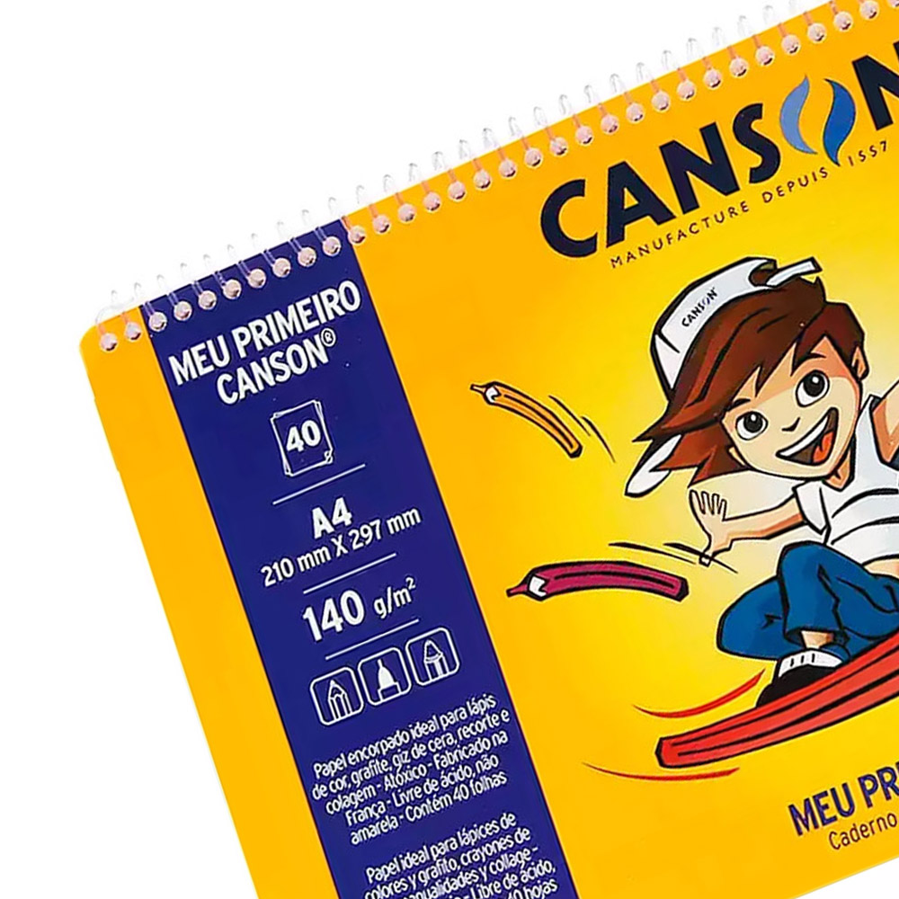 Foto 2 de Caderno desenho a4 140g 210x296mm 40fl canson
