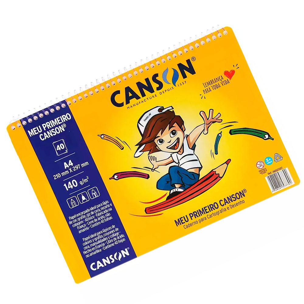 Foto 3 de Caderno desenho a4 140g 210x296mm 40fl canson