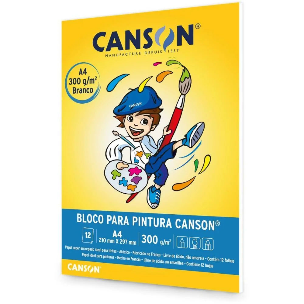 Foto 2 de Bloco desenho a4 12 folhas 300g canson