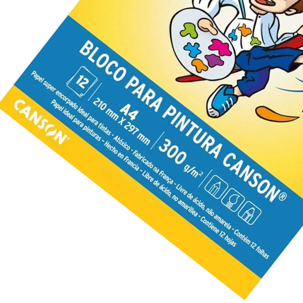 Foto 3 de Bloco desenho a4 12 folhas 300g canson