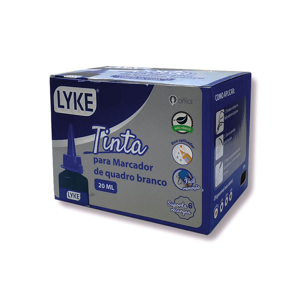 Foto 2 de Tinta para quadro branco azul refil 20ml 1und lyke