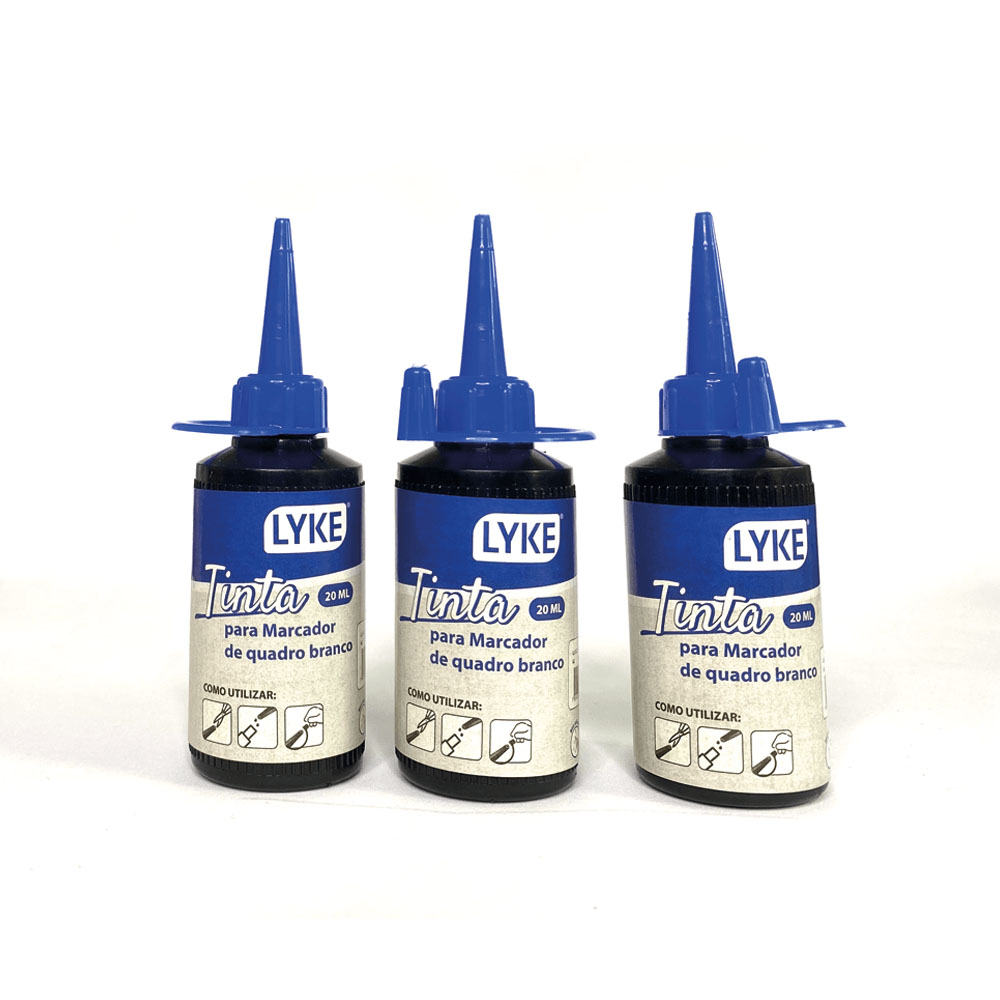 Foto 3 de Tinta para quadro branco azul refil 20ml 1und lyke