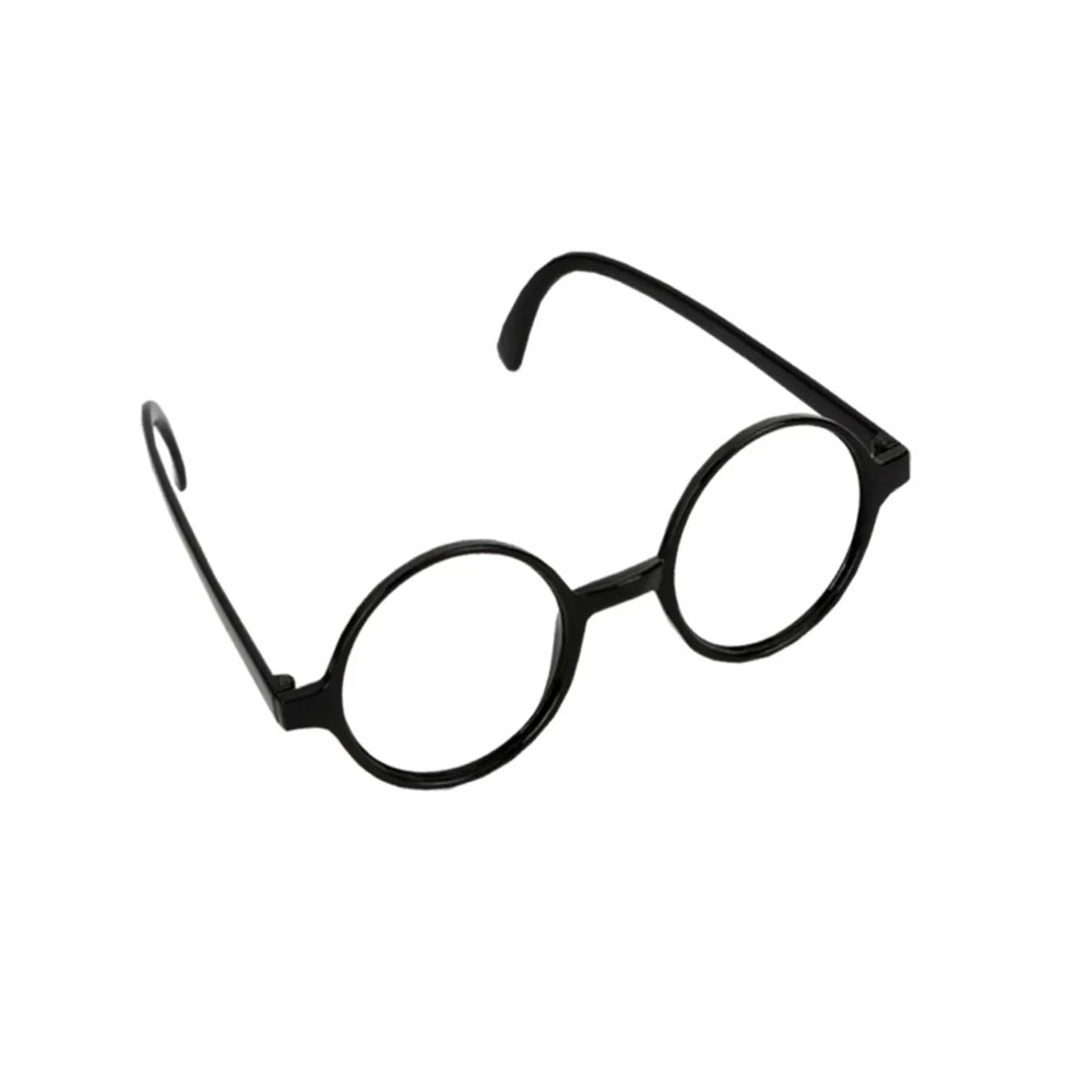 Foto 2 de Óculos bruxo redondo harry potter plástico preto fantasia