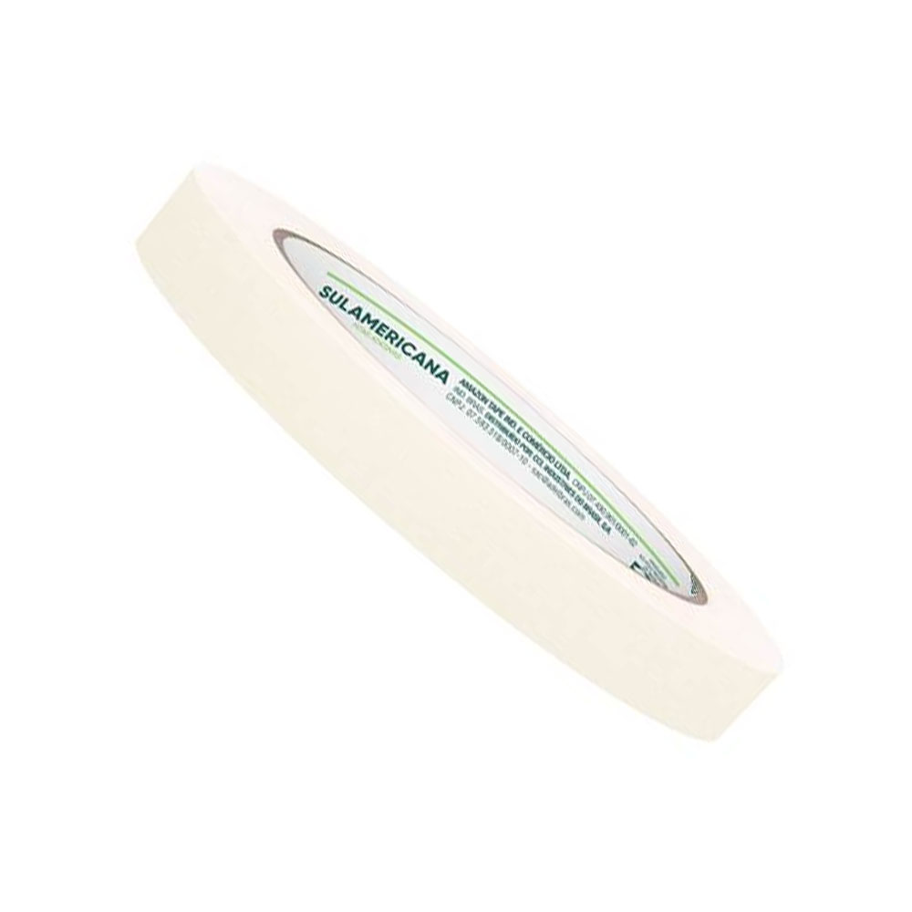 Foto 2 de Fita crepe branca 18mmx40mt pacote com 8 unidades adelbras