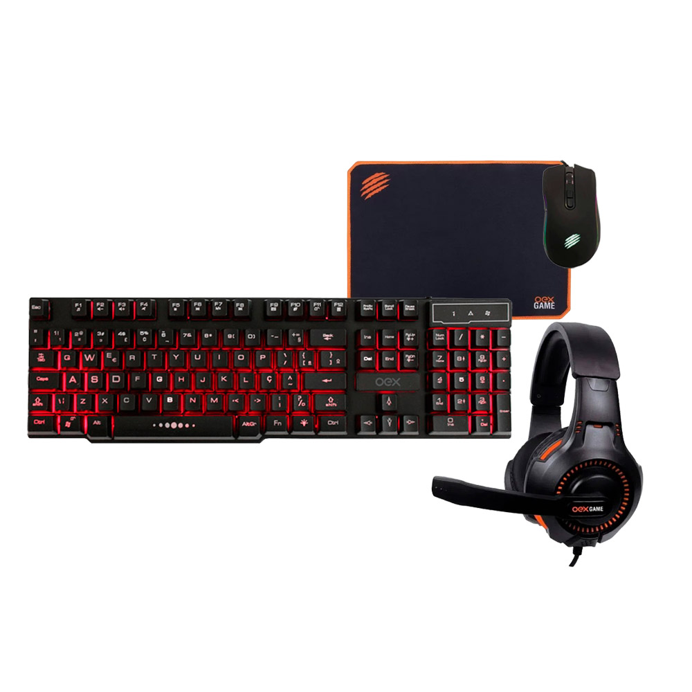 Foto 2 de Combo gamer thunder teclado headset mouse mousepad oex game