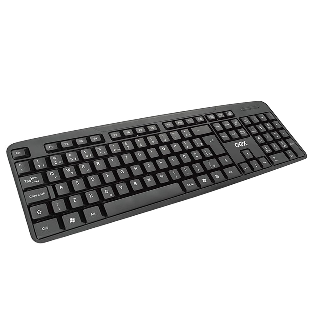 Foto 2 de Teclado basic tc 10 com fio abnt2 conexão usb preto oex
