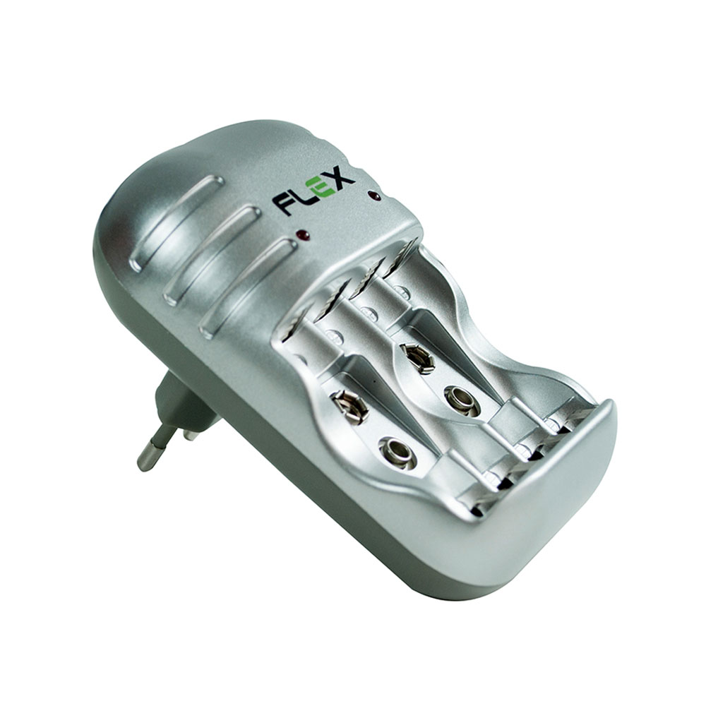 Foto 2 de Carregador 4 pilhas bivolt aa / aaa 9v fx c03 flex