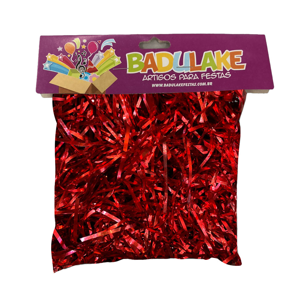 Foto 3 de Pacote de papel picado metalizado 20gr vermelho festa