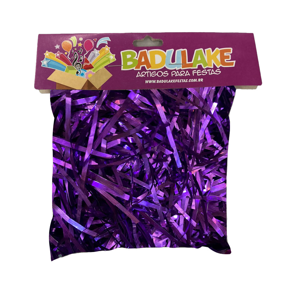 Foto 3 de Pacote de papel picado metalizado 20gr roxo festa