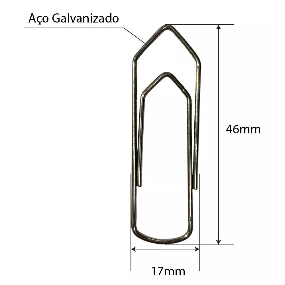 Foto 2 de Clips n°2 aço galvanizado 720 unidades jussara office