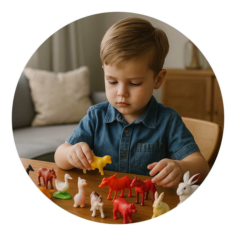 Foto 3 de Conjunto mini animais fazenda c/ 12 peças brinquedo dutoys