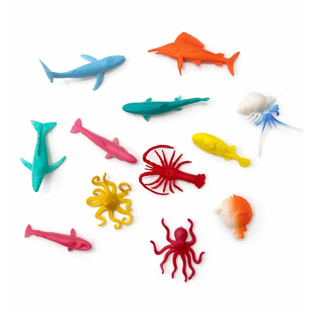 Foto 2 de Brinquedo animais marinhos 12pçs cores sortidas dutoys