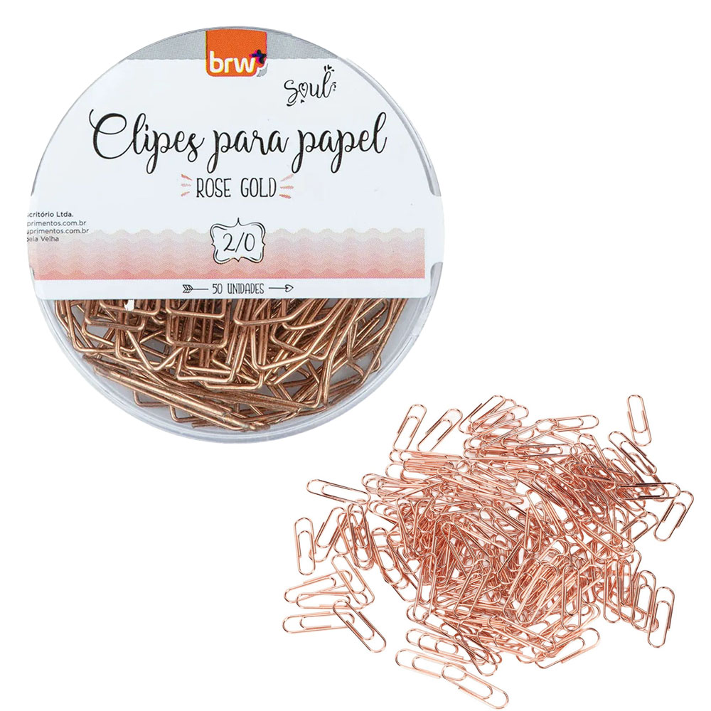 Foto 3 de Clips latonado mini n°5 rose gold caixa com 200 unidades brw