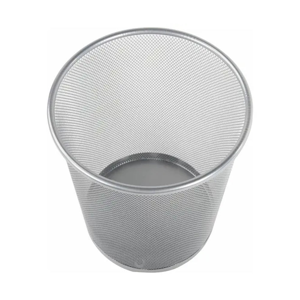 Foto 2 de Cesto de lixo 9l lixeira aramado prata  brw