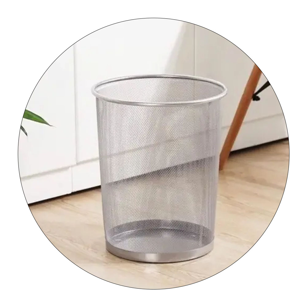Foto 3 de Cesto de lixo 9l lixeira aramado prata  brw