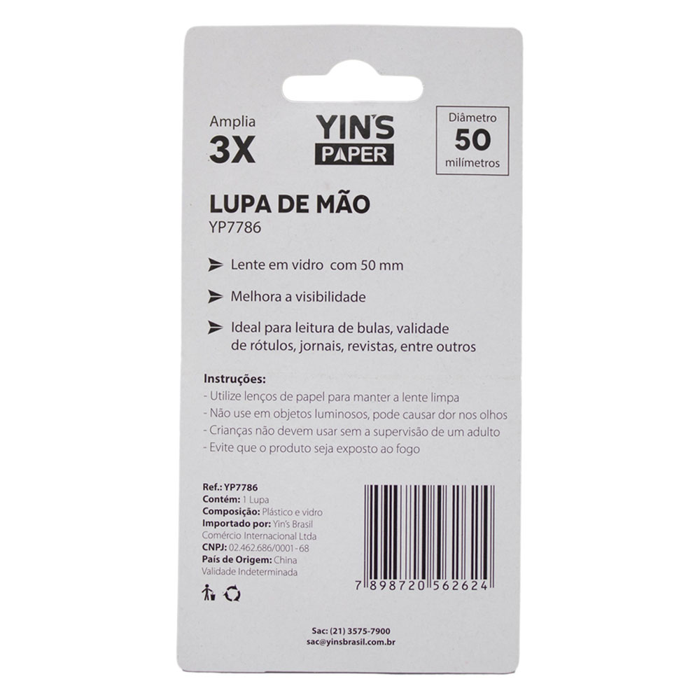 Foto 3 de Lupa de mão 50mm preto yin´s paper