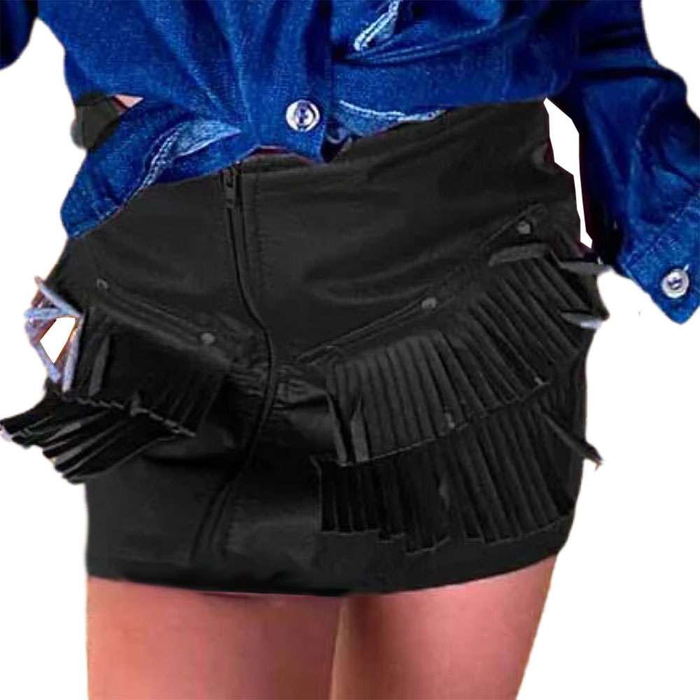 Foto 3 de Mini saia com franja cowboy g infantil festa junina country