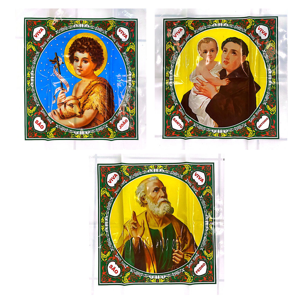 Foto 2 de Bandeiras juninas santos 52x49cm 6und pedro antônio joão