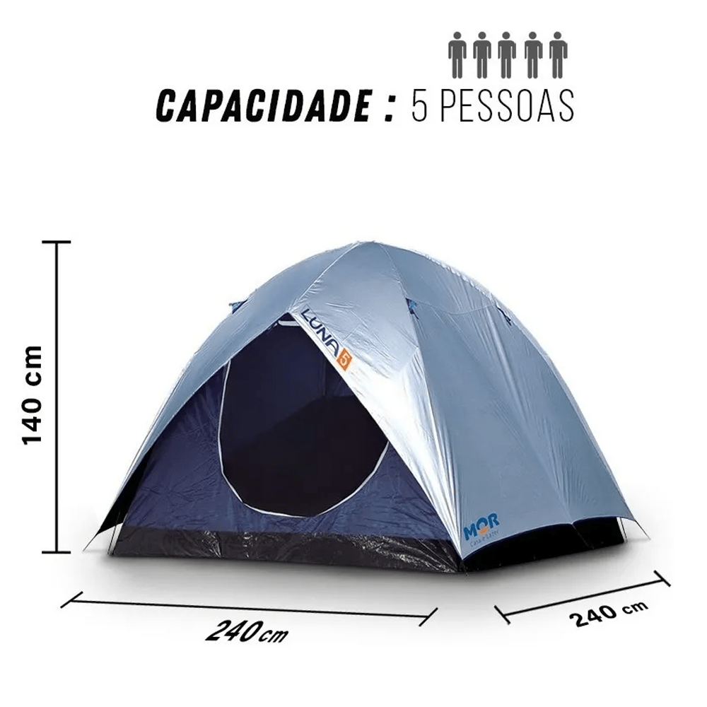 Foto 3 de Camping barraca luna para 5 pessoas mor azul marinho