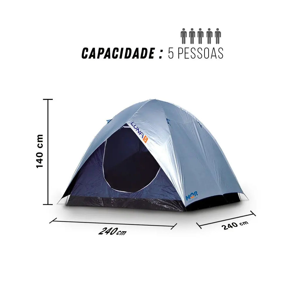 Foto 5 de Camping barraca luna para 5 pessoas mor azul marinho