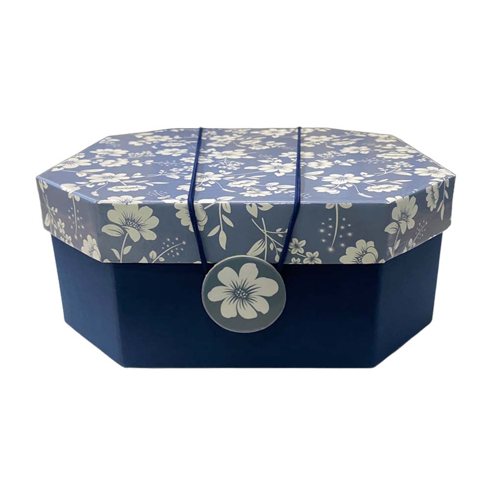 Caixa oitavada c/ puxador 22x22x09cm 1und 528 arte reale